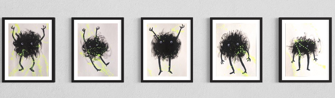 Alicia Guirao. Bichejos. Acrílico sobre papel, 25 x 21 cm Alicia Guirao. Bichejos. Acrílico sobre papel, 25 x 21 cm