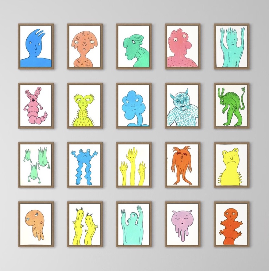 Alicia Guirao. Monstruos. Acrílico sobre papel, 25 x 21 cm Alicia Guirao. Monstruos. Acrílico sobre papel, 25 x 21 cm